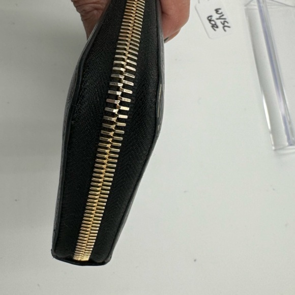 YSL-Authentic-Black Lambskin Long Wallet Zippy - Vintage - Picture 5 of 14